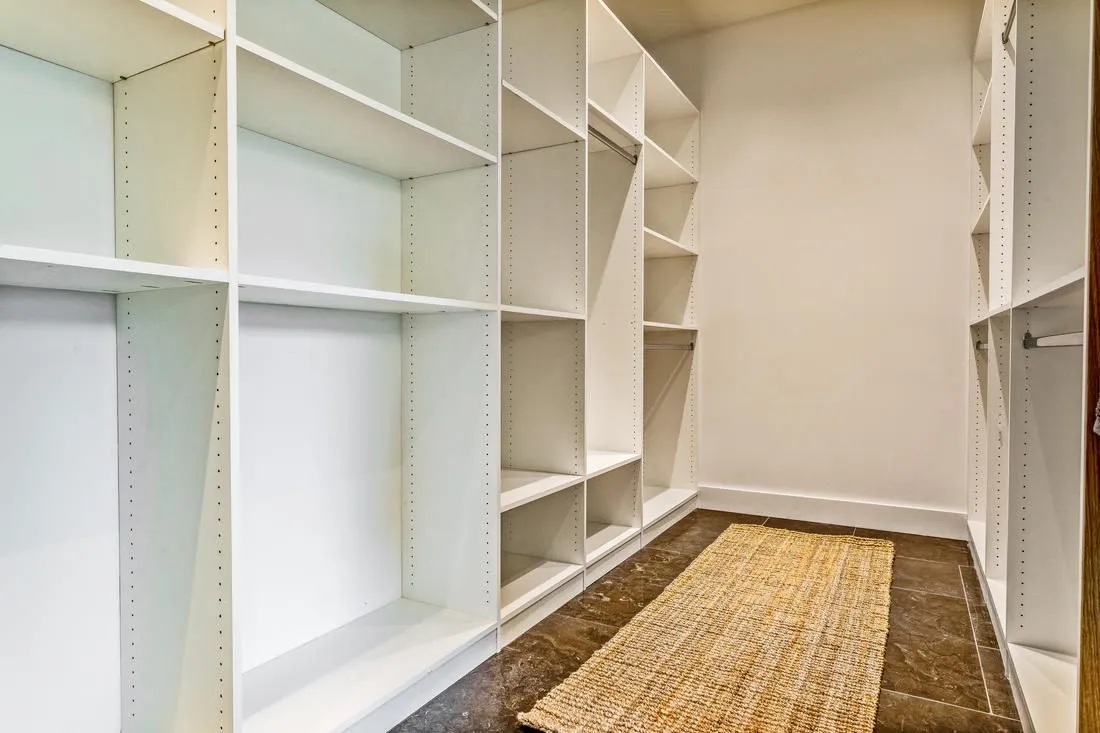 Custom walk-in closet shelving