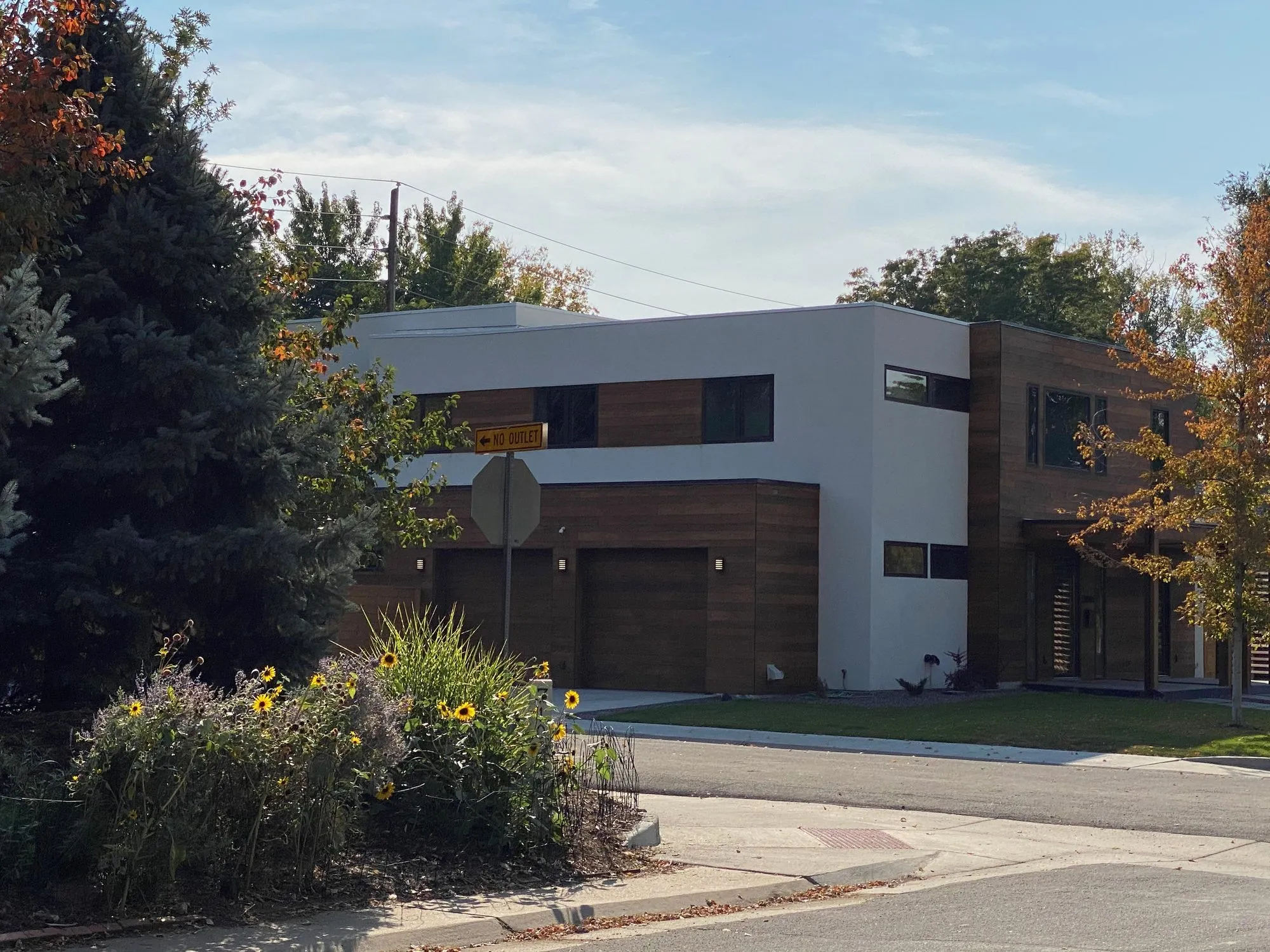 New two-story home on a corner lot