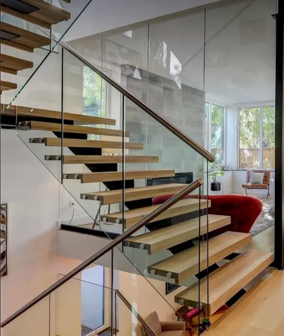 Three-story custom stairwell in a 6,600 square foot custom home